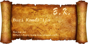 Buzi Kamélia névjegykártya